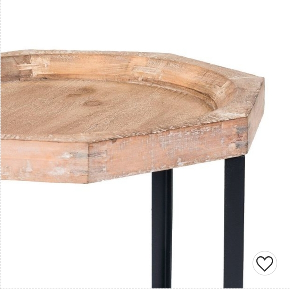 Grayson Wood and Metal Side Table Natural - Finch - Picture 7 of 13